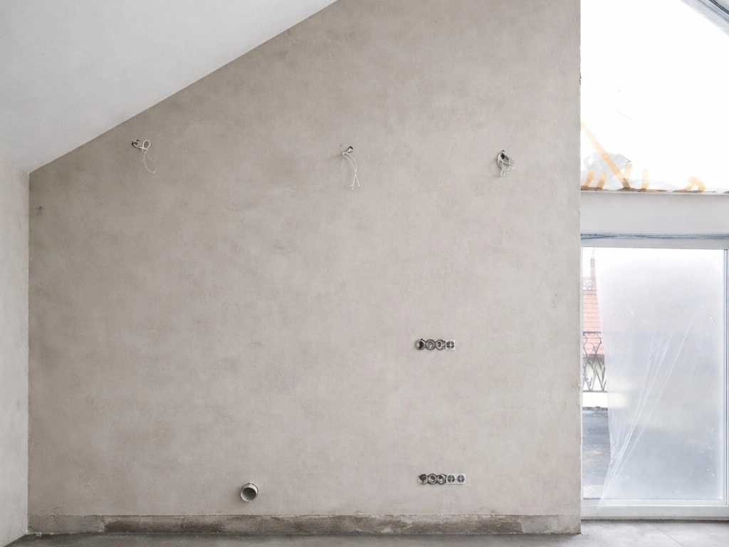 Przygotowanie ściany pod montaż płytek ciętych z cegły - realizacja w Krakowie